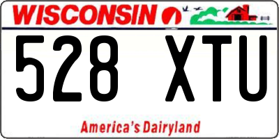 WI license plate 528XTU