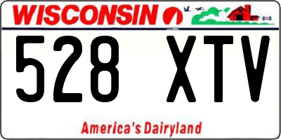 WI license plate 528XTV