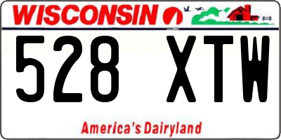 WI license plate 528XTW