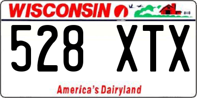 WI license plate 528XTX