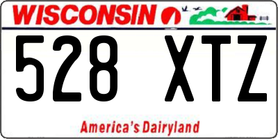 WI license plate 528XTZ