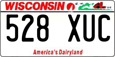 WI license plate 528XUC