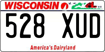 WI license plate 528XUD