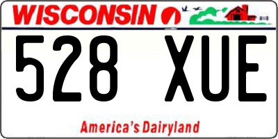 WI license plate 528XUE
