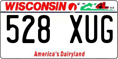 WI license plate 528XUG