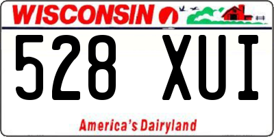 WI license plate 528XUI