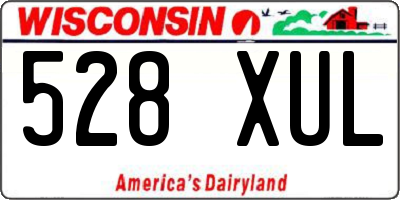 WI license plate 528XUL