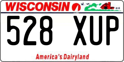 WI license plate 528XUP