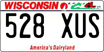 WI license plate 528XUS