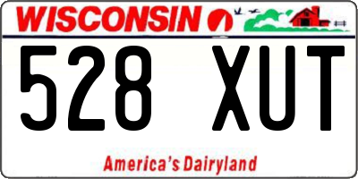 WI license plate 528XUT