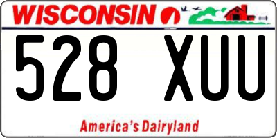 WI license plate 528XUU