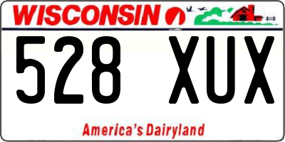 WI license plate 528XUX