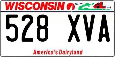 WI license plate 528XVA