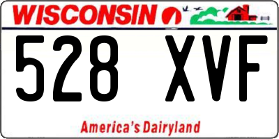 WI license plate 528XVF