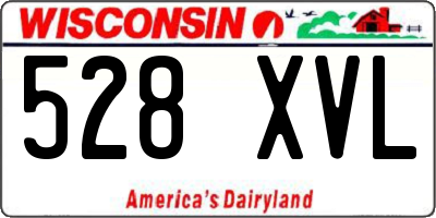 WI license plate 528XVL