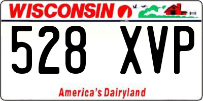 WI license plate 528XVP