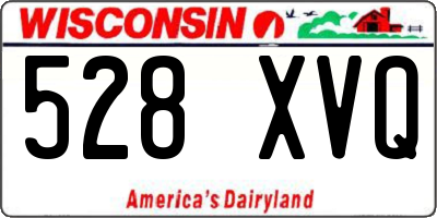 WI license plate 528XVQ