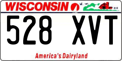 WI license plate 528XVT
