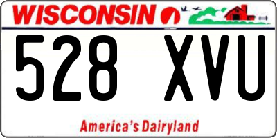 WI license plate 528XVU