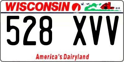 WI license plate 528XVV