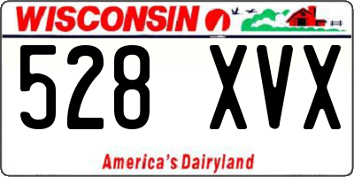 WI license plate 528XVX