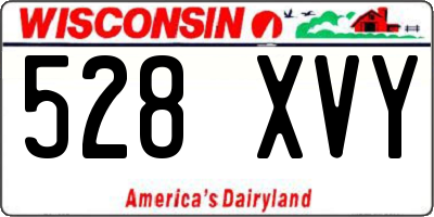 WI license plate 528XVY