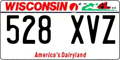 WI license plate 528XVZ