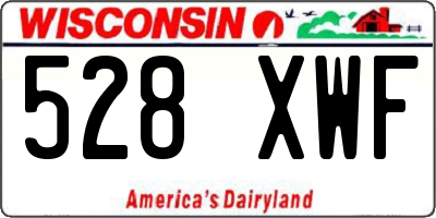 WI license plate 528XWF