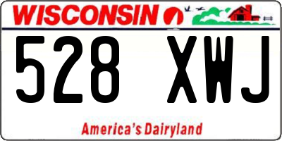 WI license plate 528XWJ