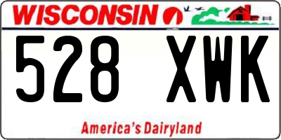 WI license plate 528XWK
