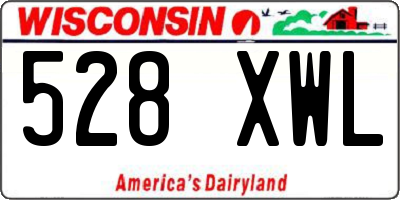 WI license plate 528XWL