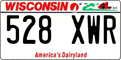 WI license plate 528XWR