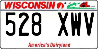 WI license plate 528XWV
