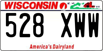WI license plate 528XWW