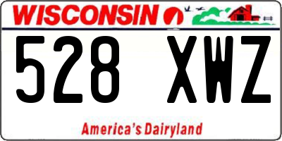WI license plate 528XWZ