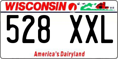 WI license plate 528XXL