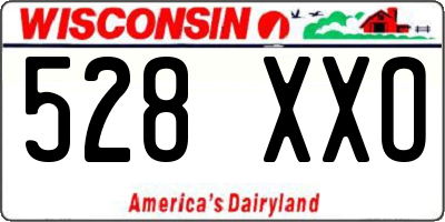 WI license plate 528XXO