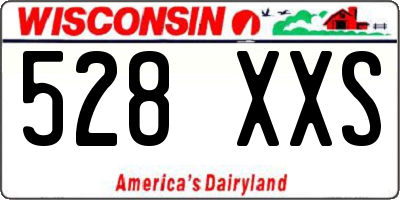 WI license plate 528XXS