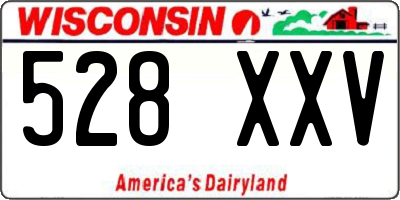 WI license plate 528XXV