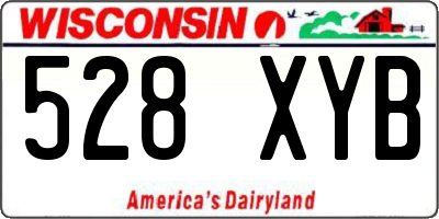 WI license plate 528XYB