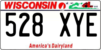 WI license plate 528XYE