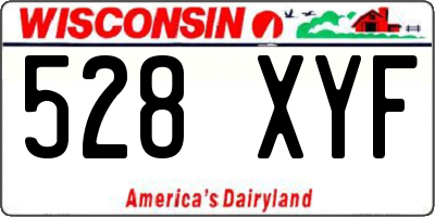 WI license plate 528XYF