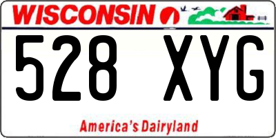 WI license plate 528XYG
