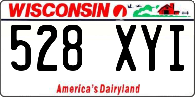 WI license plate 528XYI