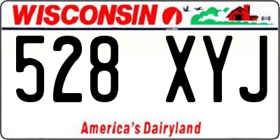 WI license plate 528XYJ