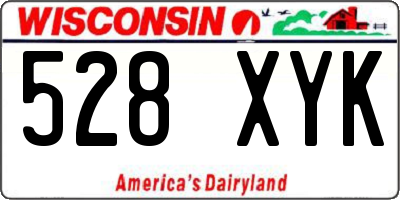 WI license plate 528XYK