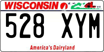 WI license plate 528XYM