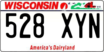 WI license plate 528XYN