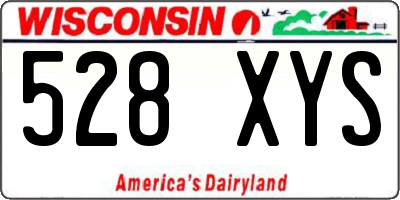 WI license plate 528XYS