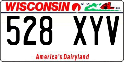 WI license plate 528XYV